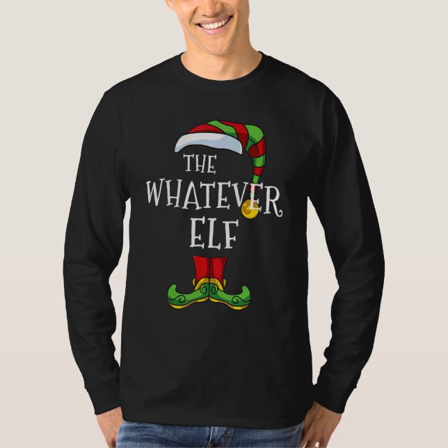 Camiseta Whatever Elf Family Matching Christmas Group  Paja (Anverso)