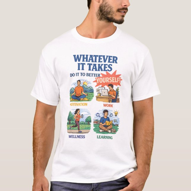Camiseta Whatever It Takes – Self Improvement Motivation De (Anverso)