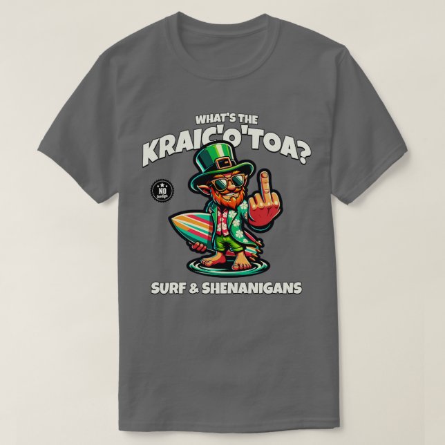 Camiseta Whats the Craic Irish Surfing divertido diseño TSh (Diseño del anverso)