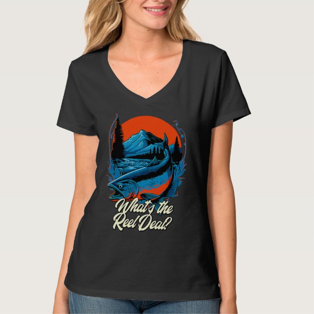 Camiseta What's the Reel Deal Lakes Fishing Lagoon Fisherma (Anverso)
