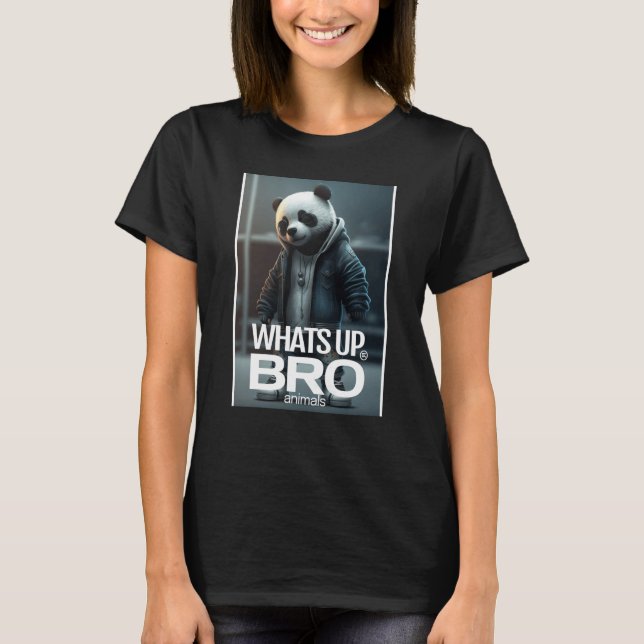 Camiseta WHATS UP BRO Panda Clubbing Moda Streetwear (Anverso)