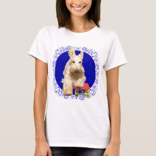 Camiseta Wheaten Scottie en un patineta