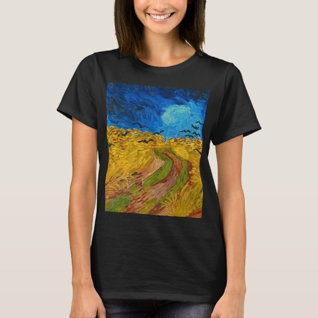 Camiseta Wheatfield con Crows, 1890 por Vincent van Gogh (Anverso)