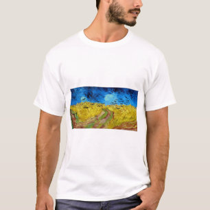 Camiseta Wheatfield con Crows, Van Gogh