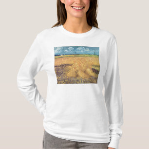 Camiseta Wheatfield con las gavillas, 1888 de Vincent van