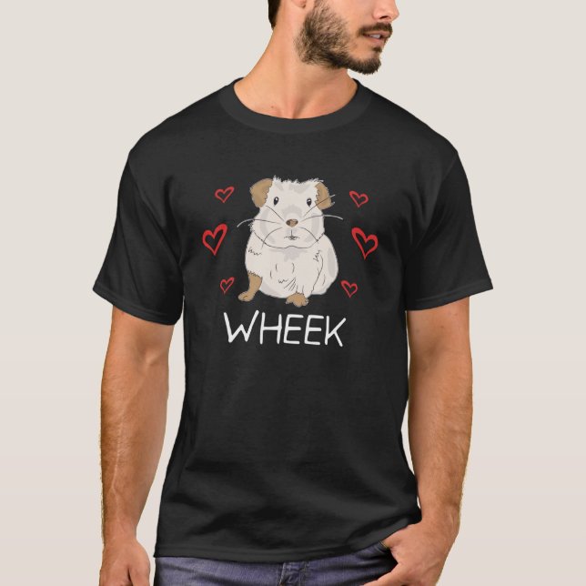 Camiseta Wheek Cute Guinea Mascota de amor al cerdo (Anverso)
