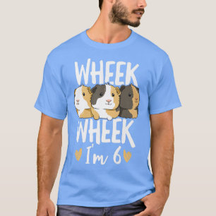 Camiseta Wheek Wheek I'm 6 Design for your 6 year old Guine
