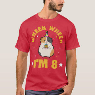 Camiseta Wheek Wheek (Ruedas) Tengo 8 Citas para tu Guinea