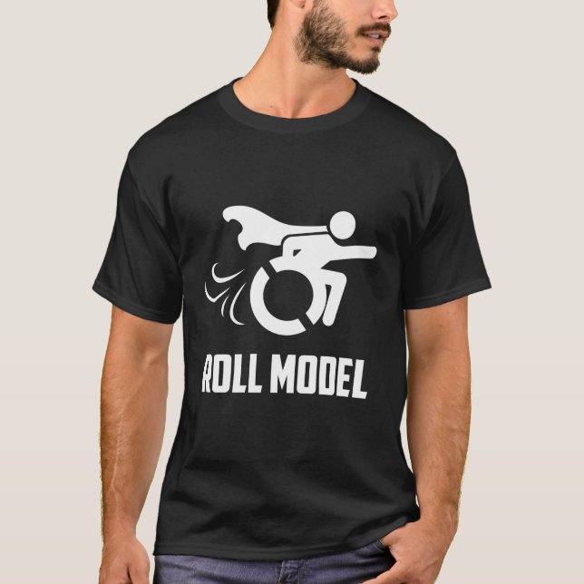 Camiseta Wheelchai, persona discapacitada divertida con mod (Anverso)