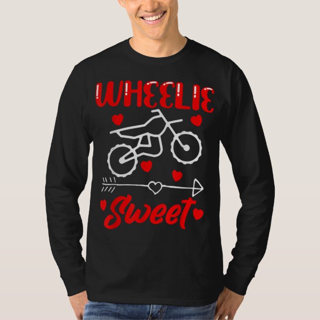 Camiseta Wheelie Sweet Funny El día de San Valentín Heart D (Anverso)