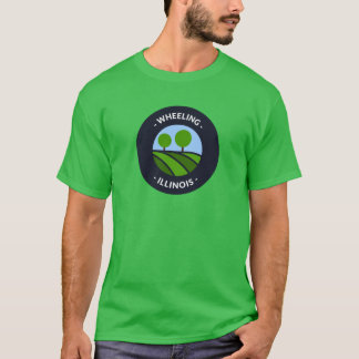 Camiseta Wheeling Illinois Colinas y Árboles Sobredimension