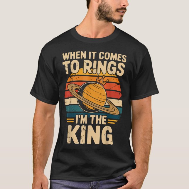 Camiseta When It Comes To Rings Saturn Retro Planets  (Anverso)