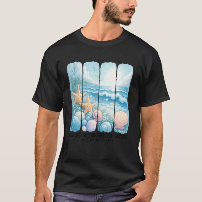 Camiseta When You Go Through Deep Waters Christian Bible Ve (Anverso)