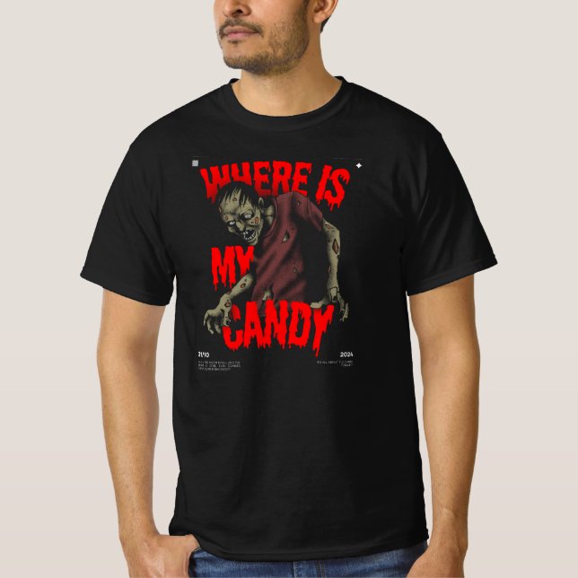 Camiseta where is my candy (Anverso)