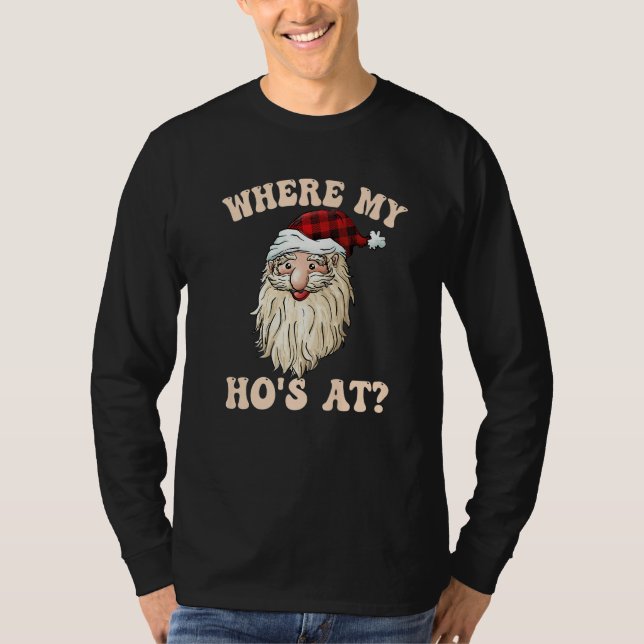Camiseta Where My Hos At Groovy Red   (Anverso)