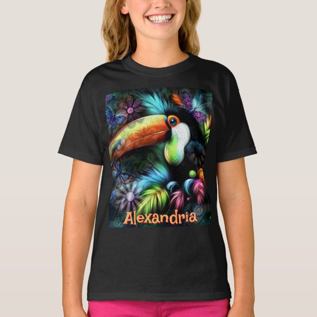 Camiseta Whimsical Abstract Toucan Bird Personalized (Anverso)