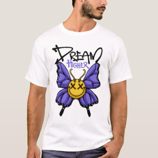 Camiseta Whimsical Butterfly With Smile Streetwear