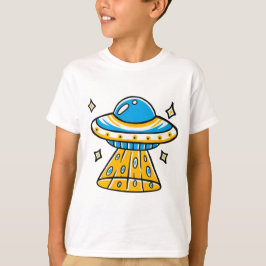 Camiseta Whimsical Colorous Personalizado Space UFO