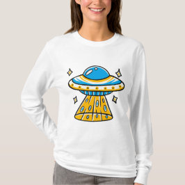 Camiseta Whimsical Colorous Personalizado Space UFO