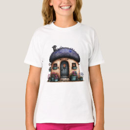 Camiseta Whimsical Cottage House Art Fantasy Illustration
