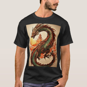Camiseta "Whimsical Dragon Dreamscape: Watercolor Wash T-Sh