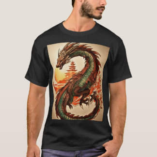 Camiseta "Whimsical Dragon Dreamscape: Watercolor Wash T-Sh