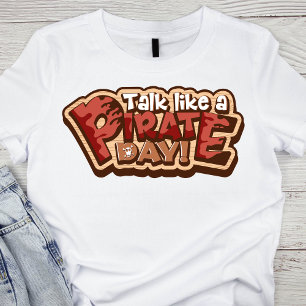 Camiseta Whimsical en madera habla como un Día del Pirata