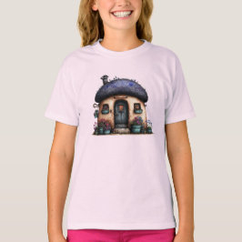 Camiseta Whimsical Enchanted Fairy Cottage Art