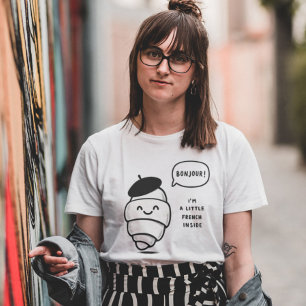 Camiseta Whimsical Francés Croissant
