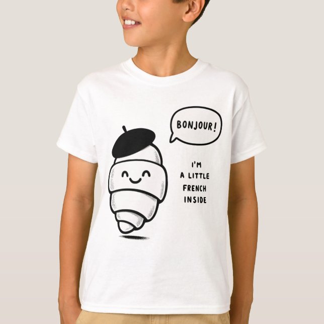 Camiseta Whimsical Francés Croissant (Anverso)