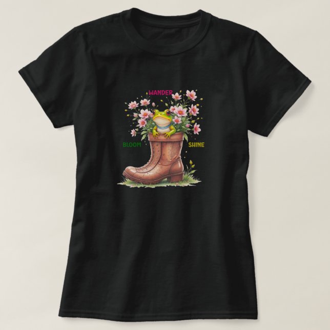 Camiseta Whimsical Frog Bloom Tee (Diseño del anverso)
