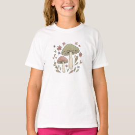 Camiseta Whimsical Fungi Botanical Graphic Cute