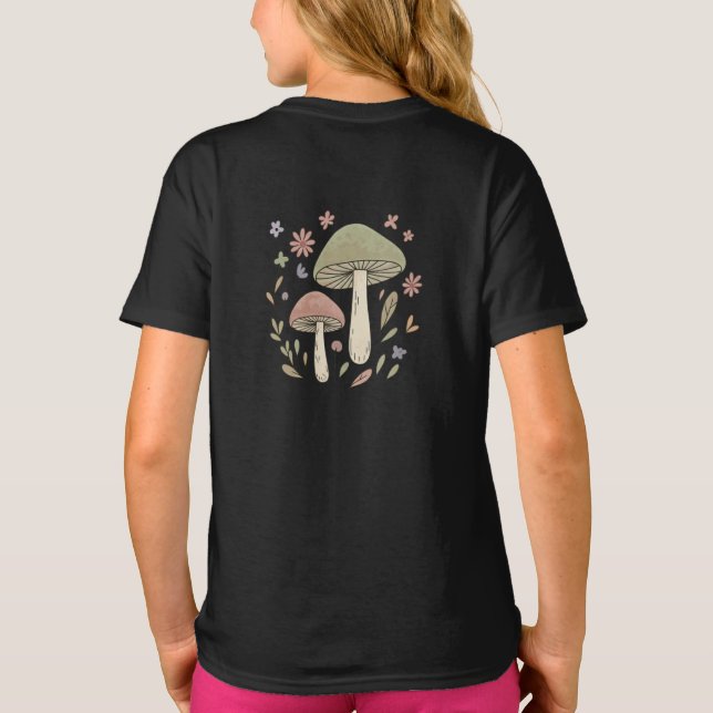 Camiseta Whimsical Fungi Botanical Graphic Cute (Reverso)