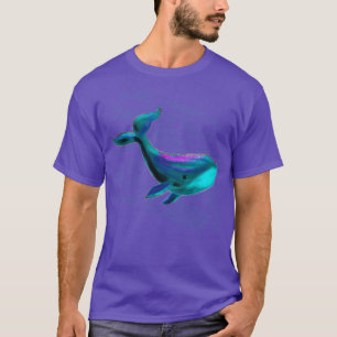 Camiseta Whimsical Happy Cute Blue Whale