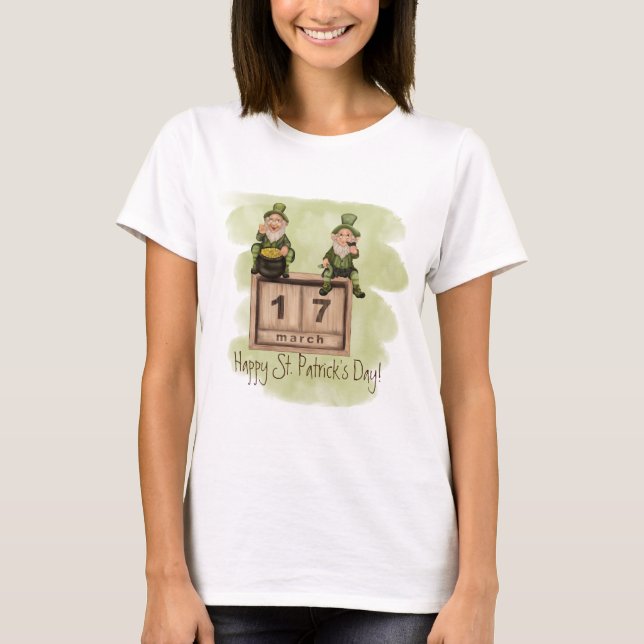 Camiseta Whimsical Leprechauns Día de San Patricio (Anverso)