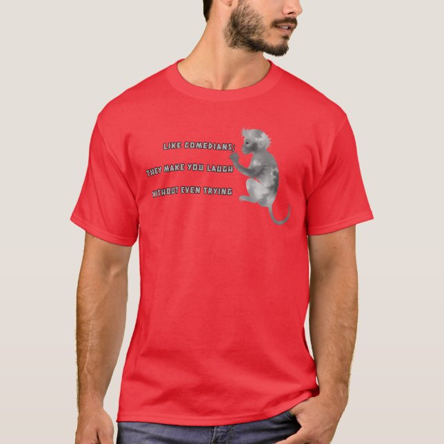 Camiseta Whimsical Monkey with Comedy Quote family (Anverso)