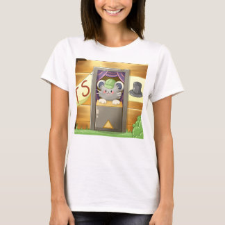 Camiseta Whimsical Mouse Vendor – Cute Hat Booth Character