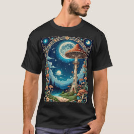 Camiseta Whimsical Mushroom Tower Forest Tee