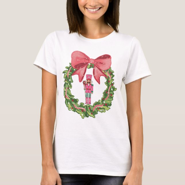 Camiseta Whimsical Nutcracker Christmas Wreath (Anverso)