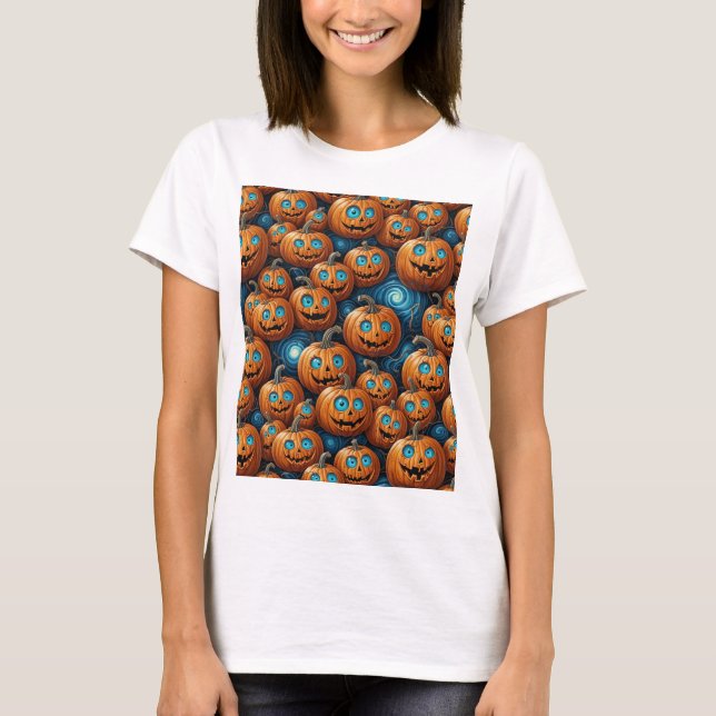 Camiseta Whimsical Pumpkin Halloween T-Shirt (Anverso)