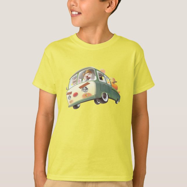 Camiseta Whimsical Pumpkin Ride (Anverso)