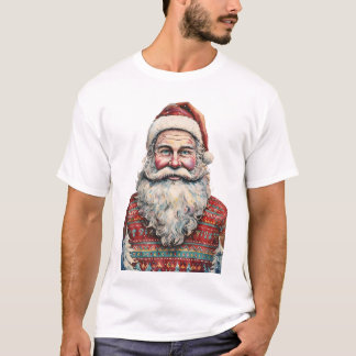 Camiseta Whimsical Santa Watercolor