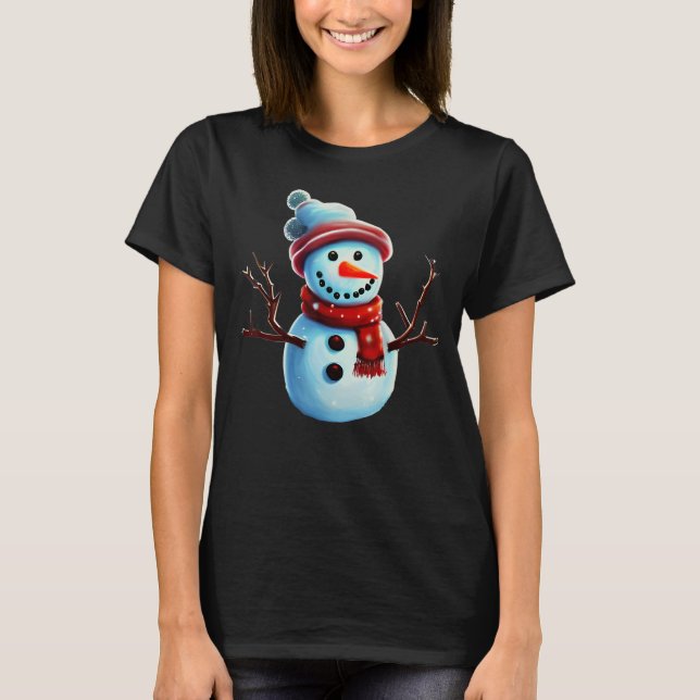 Camiseta Whimsical Snowman (Anverso)