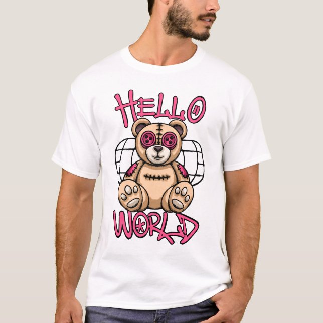 Camiseta Whimsical Teddy Bear streetwear (Anverso)