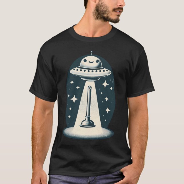 Camiseta Whimsical UFO Plunger (Anverso)