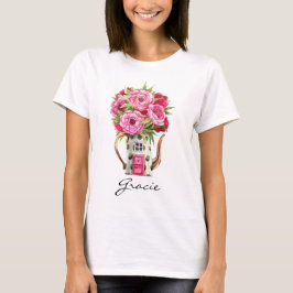 Camiseta Whimsical Watercolor Fairytale Teapot House