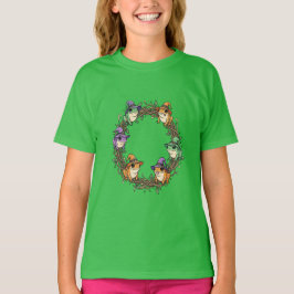 Camiseta Whimsical Wreath Border Adorned With Witchy Toads