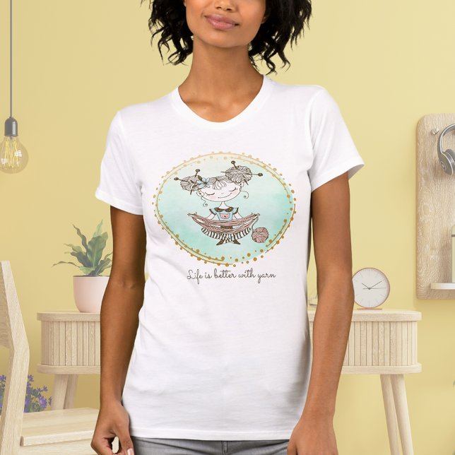Camiseta Whimsical Yarn Lover Chica (Subido por el creador)