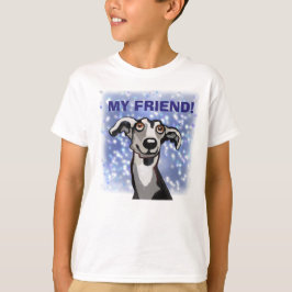 Camiseta whippet a mi amigo en la noche estrellada