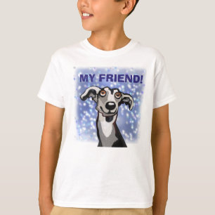 Camiseta whippet a mi amigo en la noche estrellada